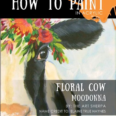 Floral Cow Step by Step 