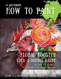 Floral Rooster Step by Step