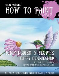 Hummingbird & Flower - Happy Hummingbird