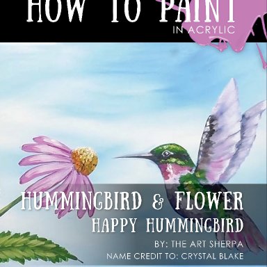 Hummingbird & Flower - Happy Hummingbird