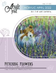 Fluffy Dog In Lavender Acrylic April Day 12 TAS220412