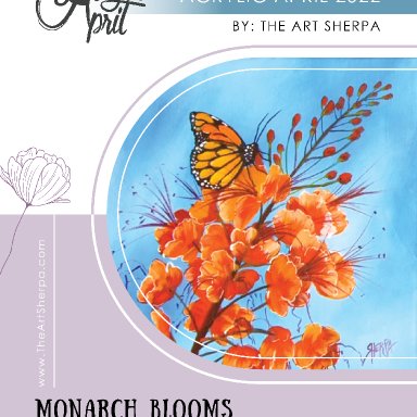 Monarch Butterfly on Flower Acrylic April 22 TAS 220422