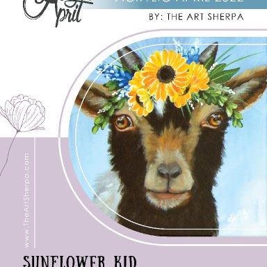 Baby Goat Flower Crown Acrylic April Day 23 TAS 220423