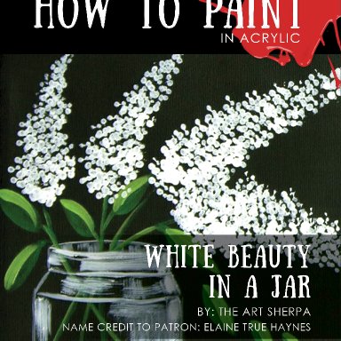 White Lilacs In Mason Jar TAS220609 