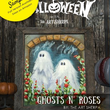 Cute Ghosts In A Garden Window