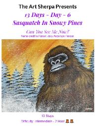 Sasquatch in Snowy Pines