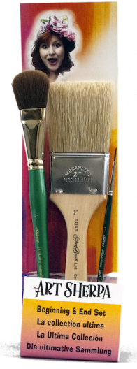 Silver Brush : Art Sherpa : Stencil Mini Brush Set Of 3