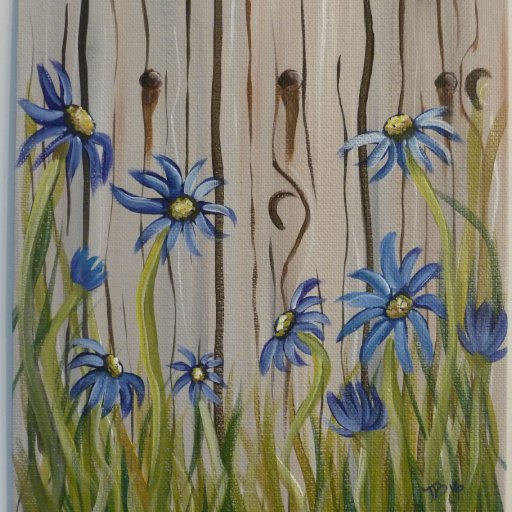 Painting with Jane - Flowers on the Fence