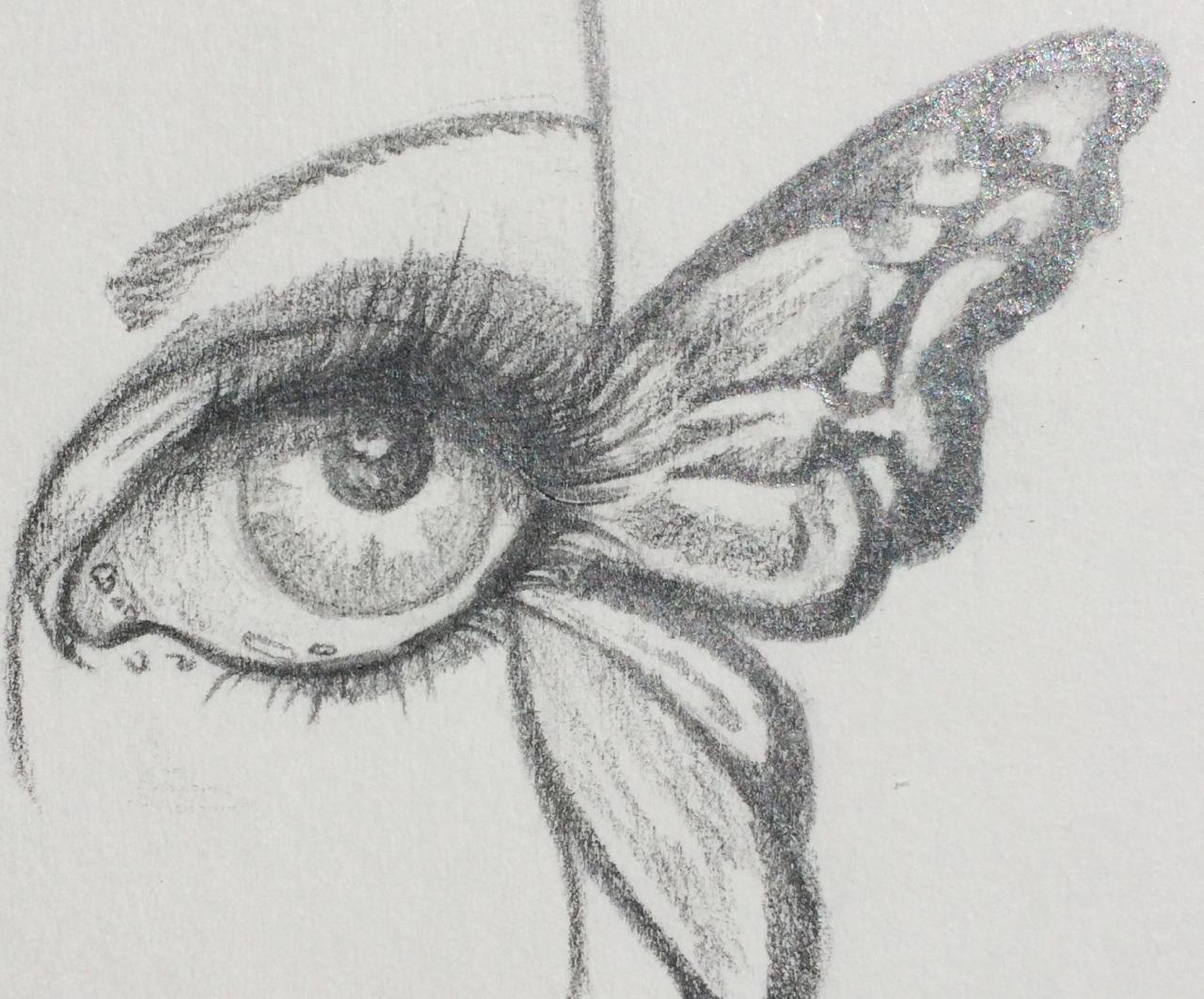 Butterfly Eye Sketch - Gallery - Ravenloches | The Art Sherpa