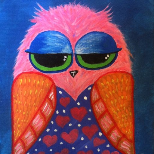 2nd Painting - Whimisical Owl -April 2016