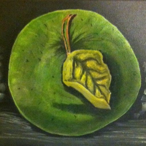 5th Painting - Grisaille Apple with Color - Apr 2016