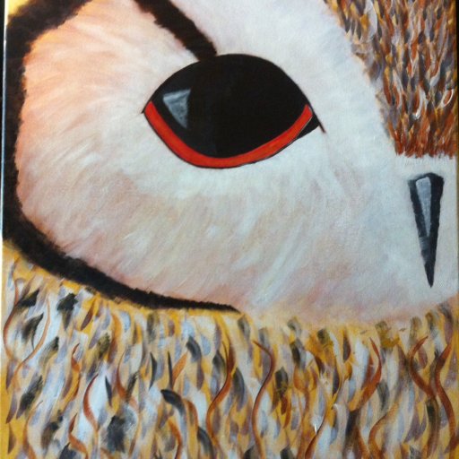 7th Painting - Owl Eye - May 2016