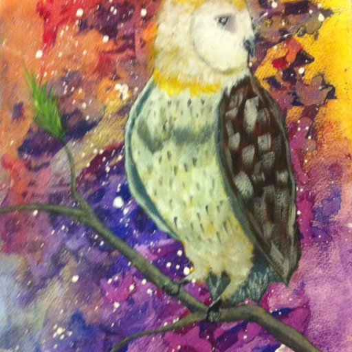 10th Painting - Cosmic Owl - June 2016