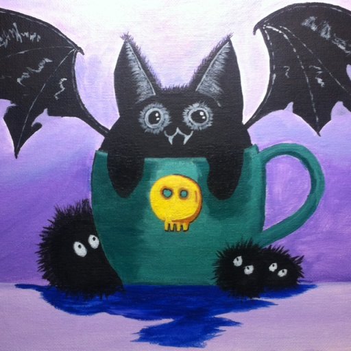 41 - Kawaii Black Cat Bat - Sept 2016