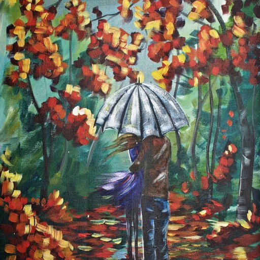 Lovers Walking in the Rain