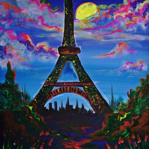 Blaklight Eiffel Tower