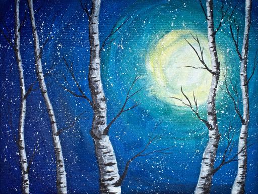 Beginner Acrylic Painting Class Birch Trees The Art Sherpa - Gallery