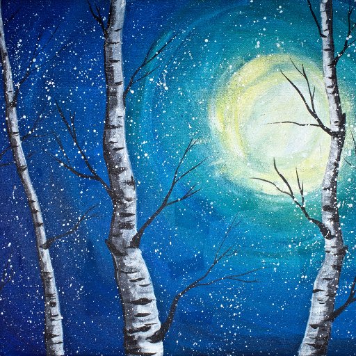 Beginner Acrylic Painting Class  Birch Trees The Art Sherpa 