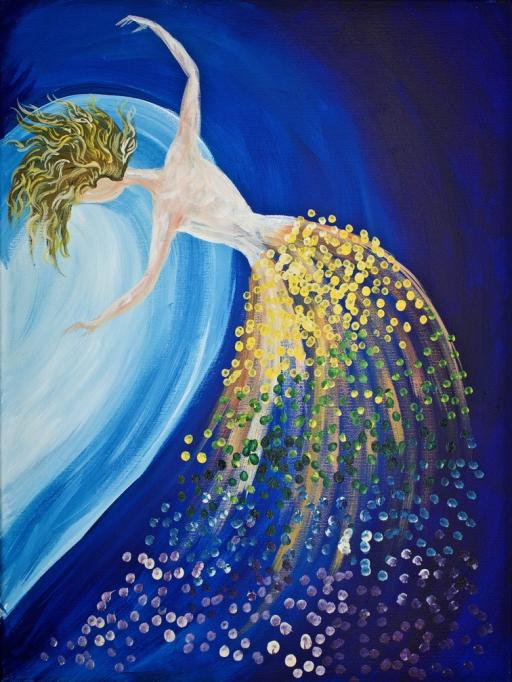 Magical Sisters Dancing LOVE Acrylic EASY Tutorial Blonde Sister Art