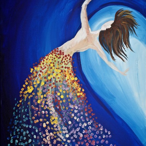 Magical Sisters Dancing LOVE acrylic EASY tutorial acrylic painting 