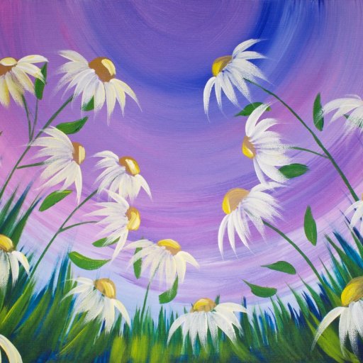 Spring Flowers Acrylic Painting on Canvas for Beginners