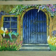blue door