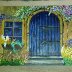 blue door