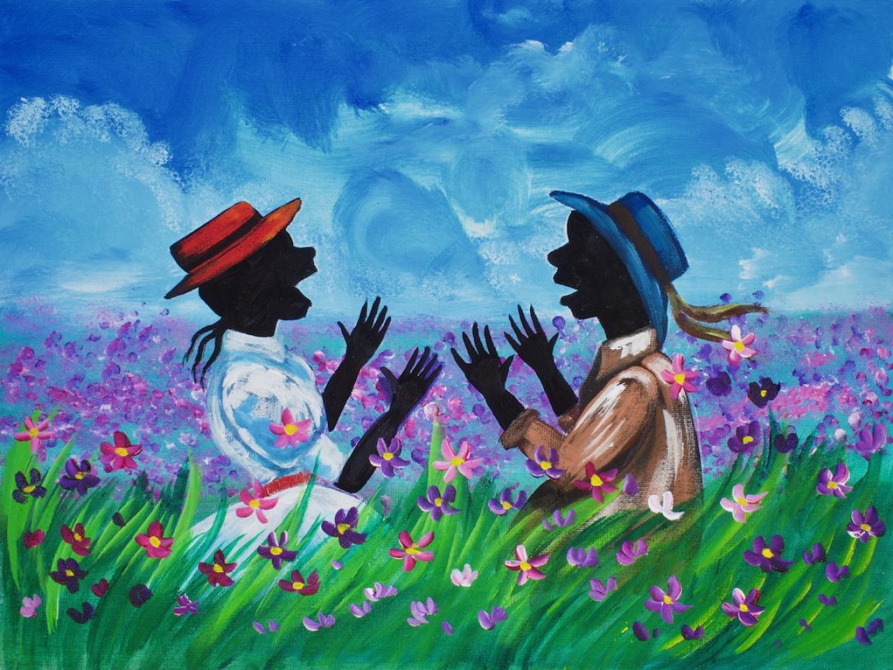 The Color Purple Beginner Acrylic Painting Lesson - Gallery - The Art