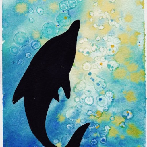 Watercolor Dolphin