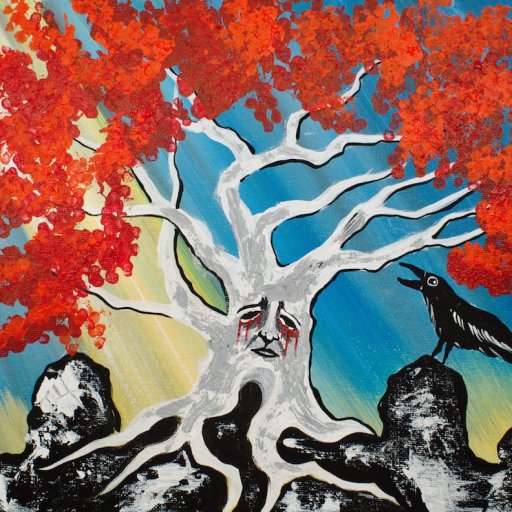Q-Tip Painting Acrylic Painting Weirwood Tree Game of Thrones 