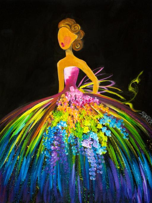How To Paint A Girl In A Rainbow Dress EASY Acrylic Painting The Art Sherpa  - Gallery - The Art Sherpa Community | The Art Sherpa