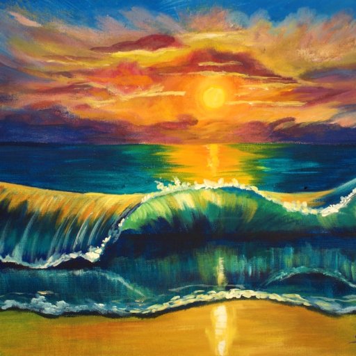 TAS170812.01 - Tropical Beach Wave at Sunset 72dpi