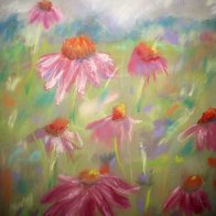 Echinacea Field (Pastel)