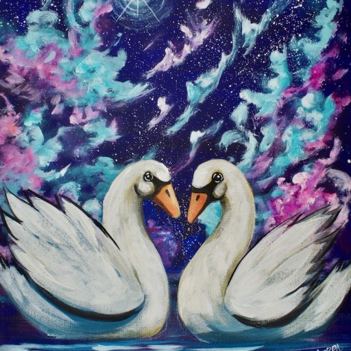 Galaxy Swans - Space Week The Art Sherpa