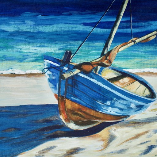 Boat on the beach Step by Step Acrylic Painting on Canvas for Beginners The Art Sherpa