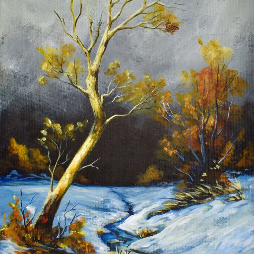 Winters Calm Acrylic Lanscape The Art Sherpa