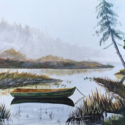 Misty Lake Acrylic Painting The Art Sherpa