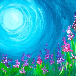 How to Paint Flowers on a Large Canvas Step by Step For Beginners