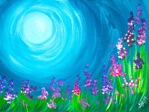 Q-Tip Flower Painting  Easy Flower Painting for Kids