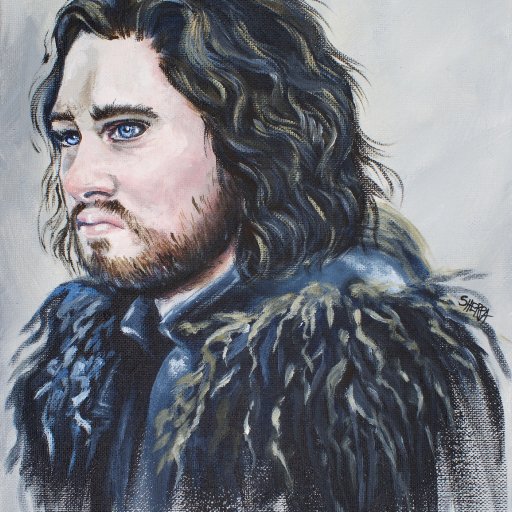 John Snow Acrylic Painting tutorial by the Art Sherpa 