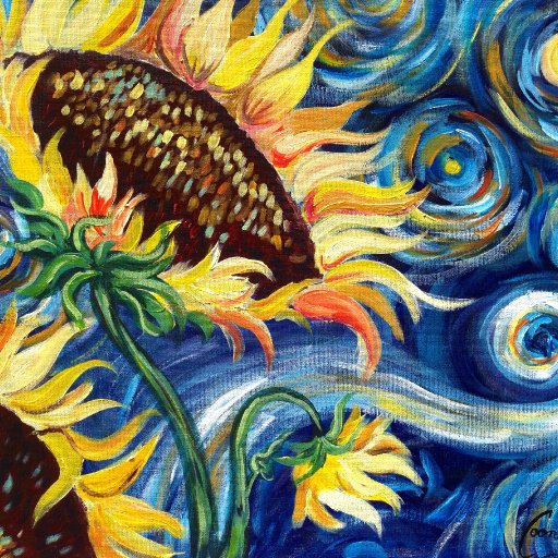Sunflowers Tutorial | Vincent Van Gogh Starry Night | Beginner Acrylic Painting The Art Sherpa