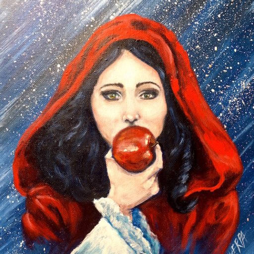 Snow white eating an Apple Acrylic Painting The  Art Sherpa 