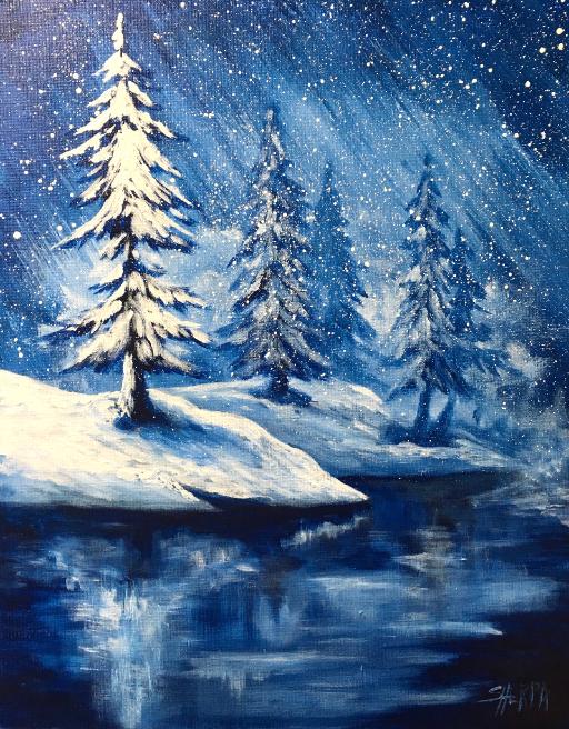 How To Paint A Blue Frozen Lake The Art Sherpa - Gallery - The Art ...