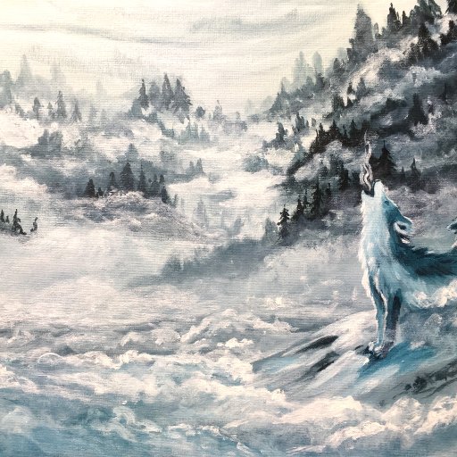Misty Mountains Ice Wolves  The Art Sherpa