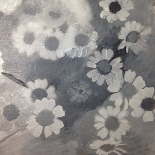 Grayscale Dasies Paintover repaired
