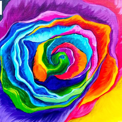 painted rose rainbow