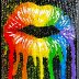 Rainbow Lips tutorial as atc