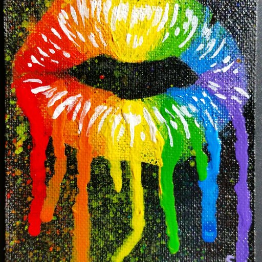 Rainbow Lips tutorial as atc