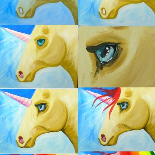 step by step rainbow mane unicorn infographic 