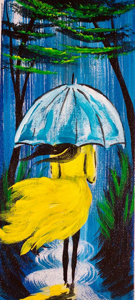 easy artist painting paintings acrylic canvas sherpa paint umbrella loft step